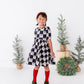 Checkered Bow | Scoop Back Dress