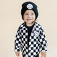 Cotton Shacket | Smiley Checkered Black