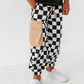 Checkered Black+White Cargo Joggers