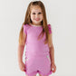 LAVENDER | Ruffle Tee + Shorts RIB SET