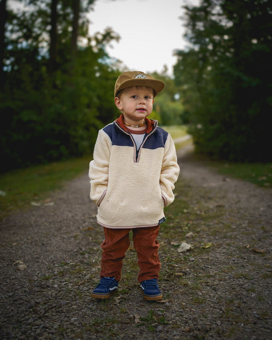 Color block Sherpa Pullover