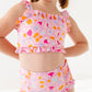 Leopard: Ruffle Bandeau TWO-PIECE