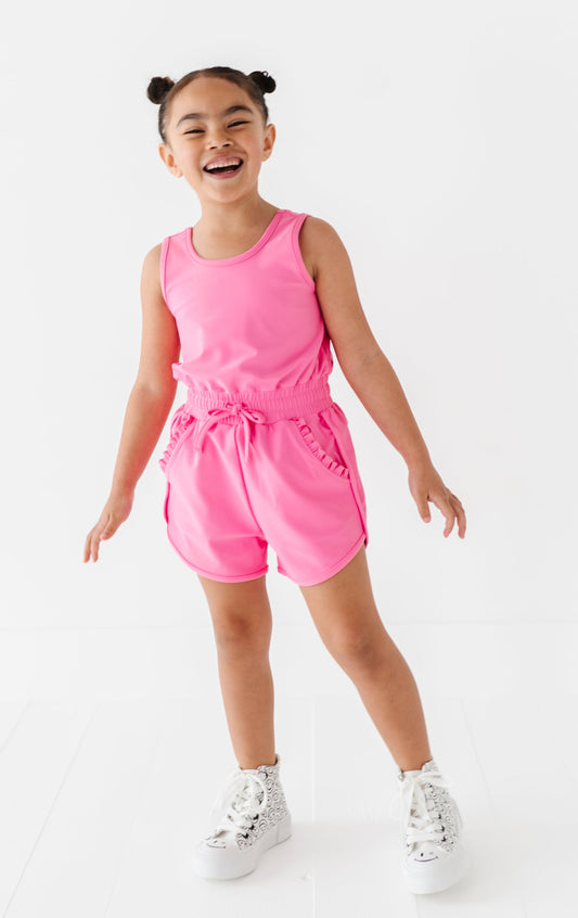 Berry Pink | Ruffle Romper