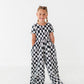 Floral Check Romper