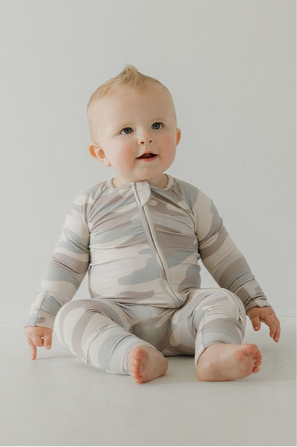 Bamboo Zip Pajamas | Camo