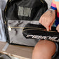 Black + Grey Colorblock Backpack PLAIN NO EMBROIDERY