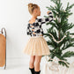 Checkered Bow | CROPPED Bow Back Long Sleeve Top
