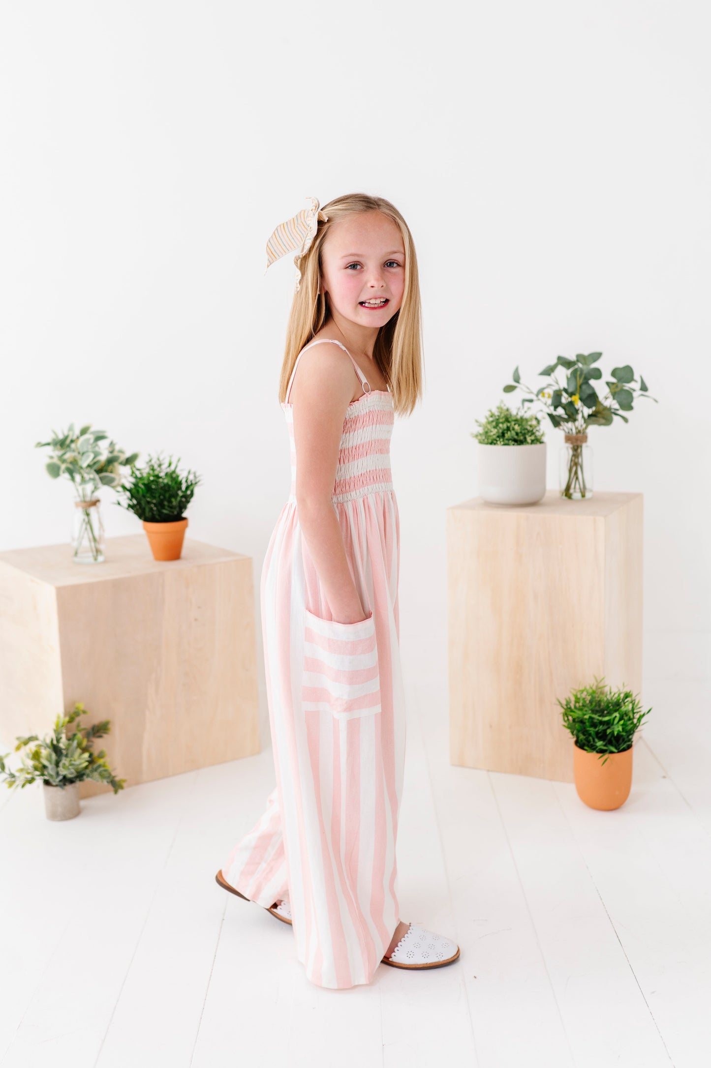 Pink Coastal | Stripe Romper