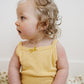 Yellow Bow Pointelle Tank Bodysuit