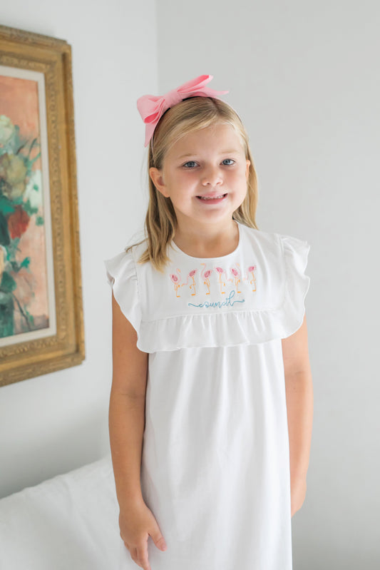 Piper Girls' Dress - White