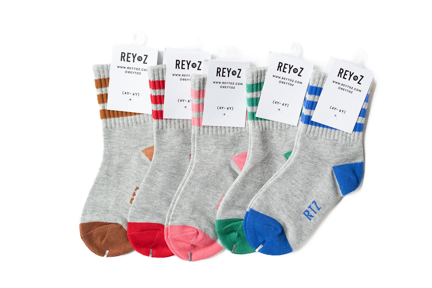 Heather Grey & Brown Stripe Socks