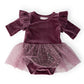 Amethyst Velvet Tutu Bodysuit