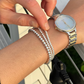 433 Silver Bead Bracelet Stack