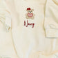 Custom Embroidered Valentine's Day Sweatshirt or Sweatshirt Romper - Bear with or without bow