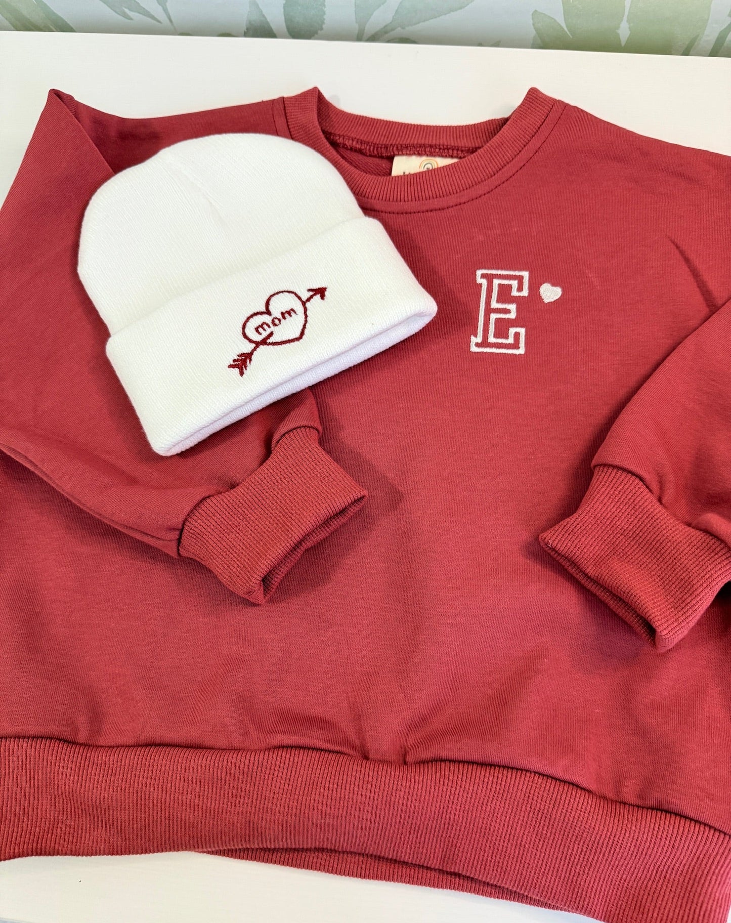 Custom Embroidered Valentine's Infant Beanie - More Colors