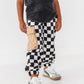 Checkered Black+White Cargo Joggers