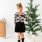 Checkered Bow | CROPPED Bow Back Long Sleeve Top