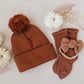 Burnt Orange Pom Beanie