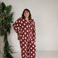 Women's Bamboo Button Up Lounge Set | Vintage Santa