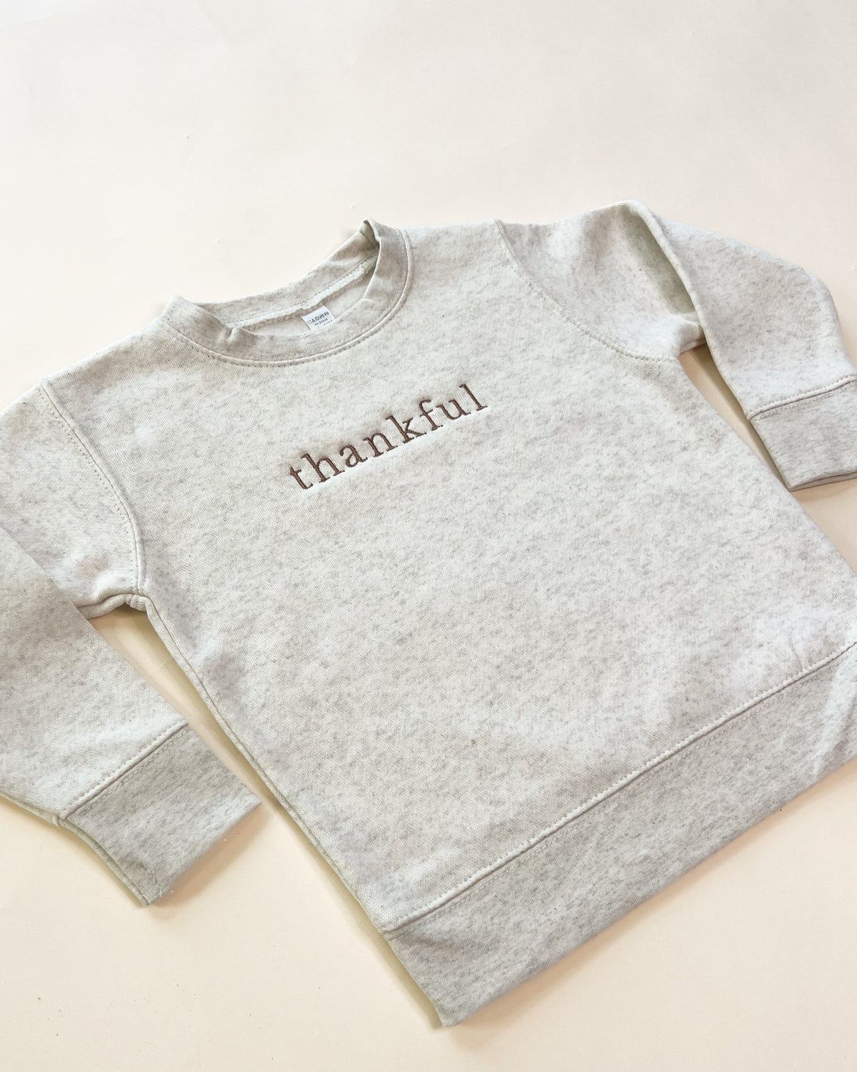 Thankful Embroidered Original Child Sweatshirt