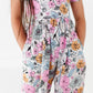 Vintage Sketchy Floral Romper