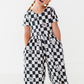 Floral Check Romper