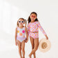 Leopard: 1/4th Zip Rashguard TWO-PIECE