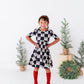 Checkered Bow | Scoop Back Dress