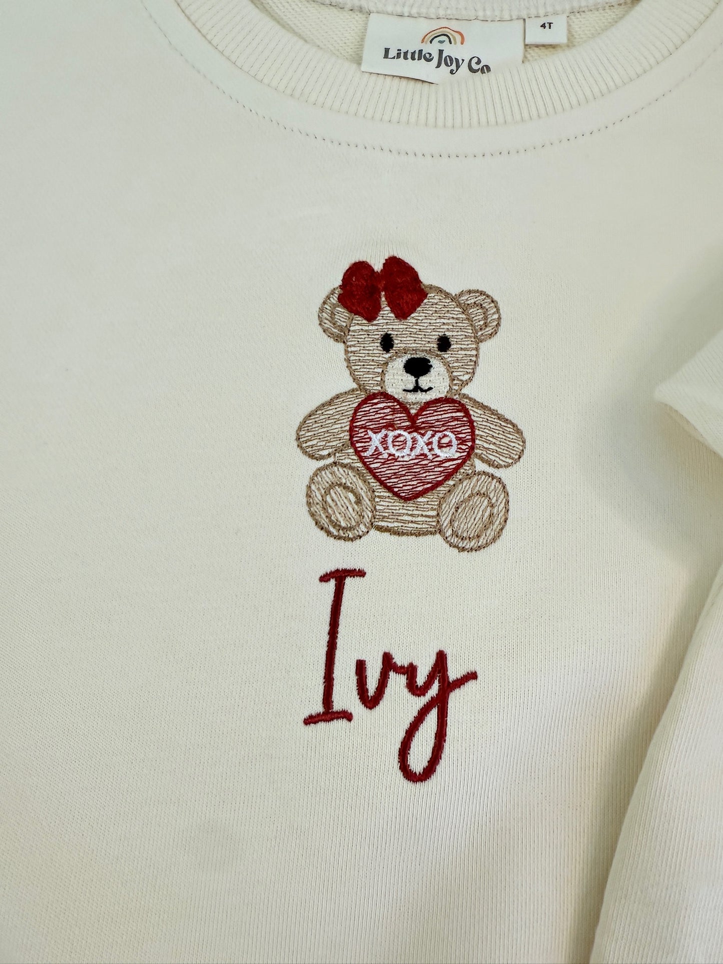 Custom Embroidered Valentine's Basket - More Colors