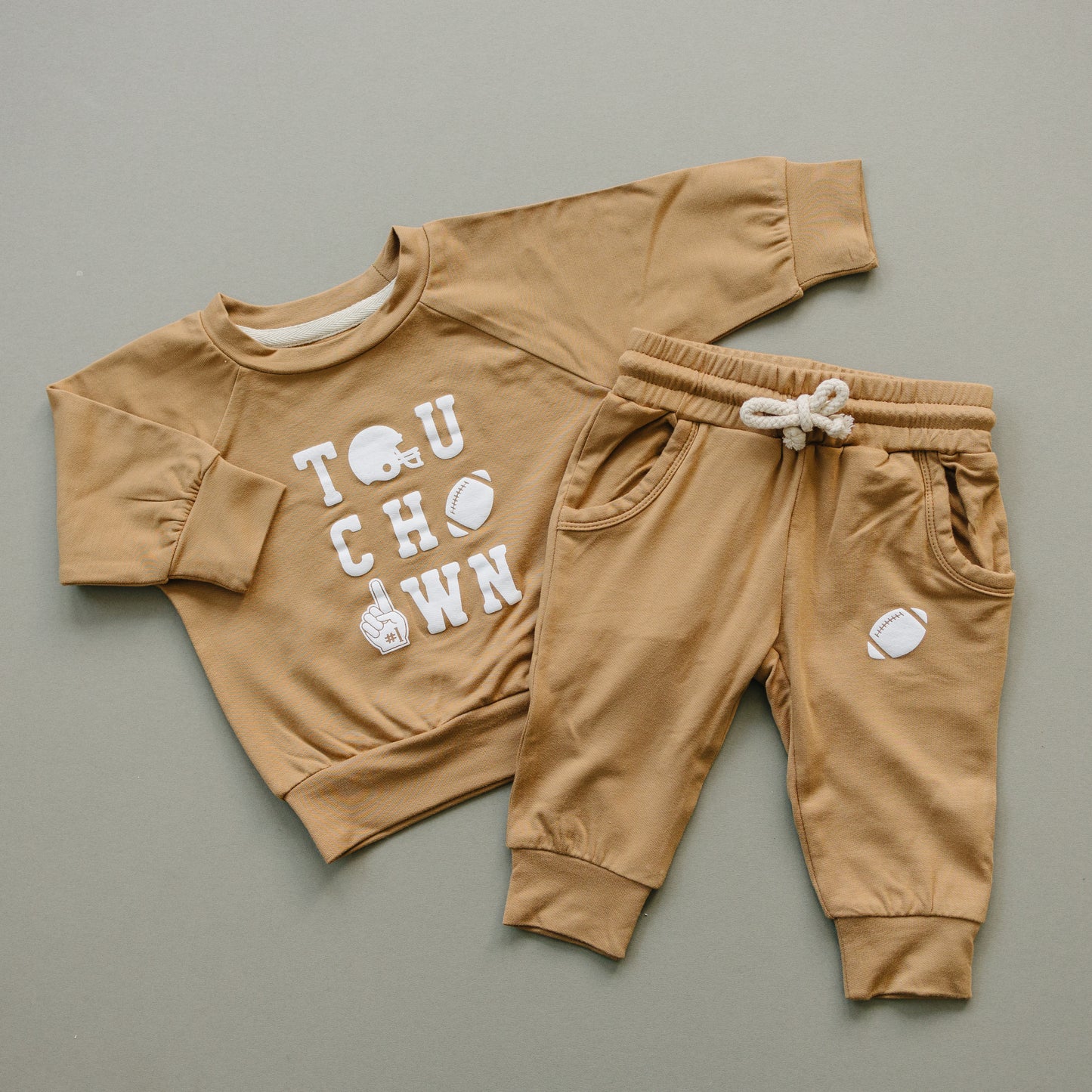 Touchdown Football Bamboo Crewneck & Jogger Set