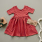 Organic Cotton Christmas Twirl Dress - Red or Green