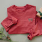 Women's Embroidered Christmas Bow Crewneck Sweatshirt
