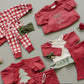 Custom Embroidered Christmas Bow Sweatshirt or Romper