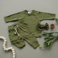 Custom Embroidered Christmas Organic Cotton Ribbed 2pc Set