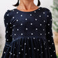 Black Dottie | Velvet Bow Back Dress