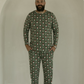 Men's Bamboo Pajamas | Santa Checkerboard