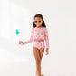 Leopard: 1/4th Zip Rashguard TWO-PIECE