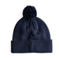 Navy Smiley Pom Pom Hat