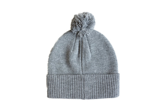 Heather Grey Pom Pom Hat