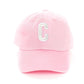 Light Pink Letter Baseball Hat