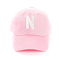 Light Pink Letter Baseball Hat
