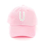 Light Pink Letter Baseball Hat