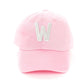 Light Pink Letter Baseball Hat