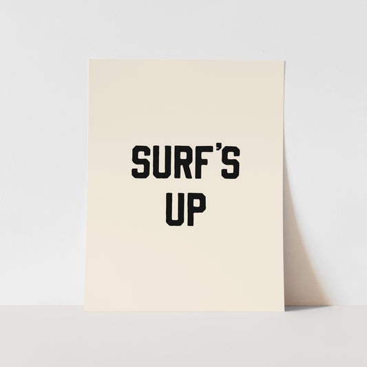 {Black} Surf's Up Art Print