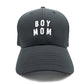 Boy Mom Hat in Black Snapback
