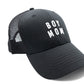 Boy Mom Hat in Black Snapback