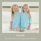 BLANK Colorblock T-Shirt Romper or Oversized Tee & Biker Set - Blue Pastel