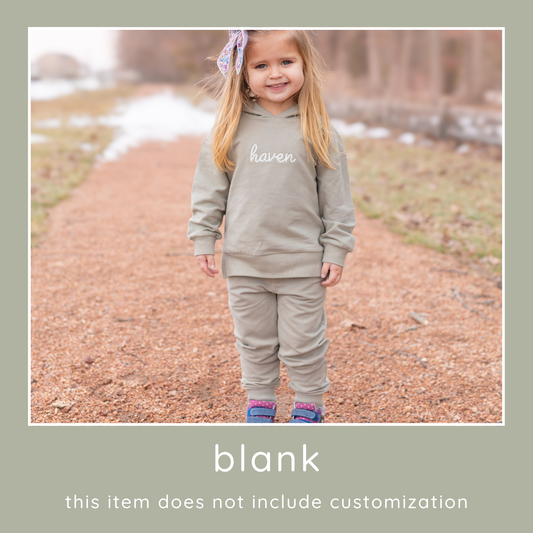 BLANK Organic Cotton Hoodie Jogger Set - Sage