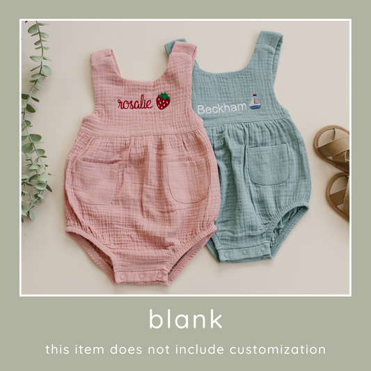 BLANK Organic Cotton Muslin Bubble Romper - more colors