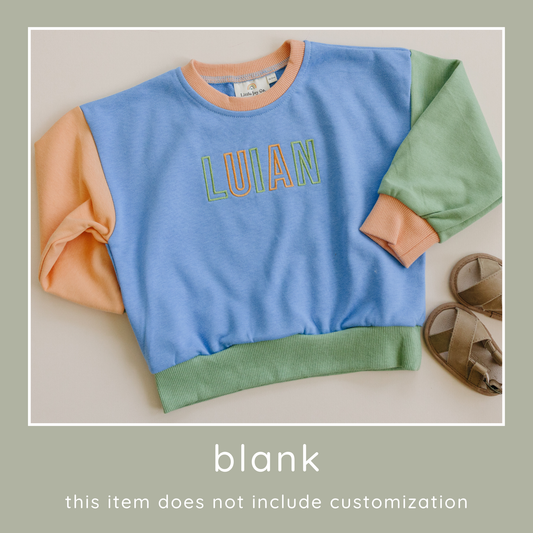 Blank Colorblock Crewneck Sweatshirt